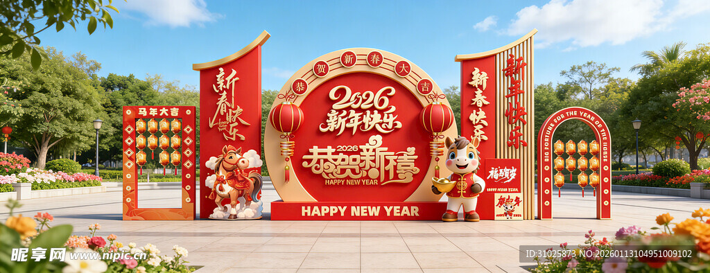 2026春节马年美陈布置