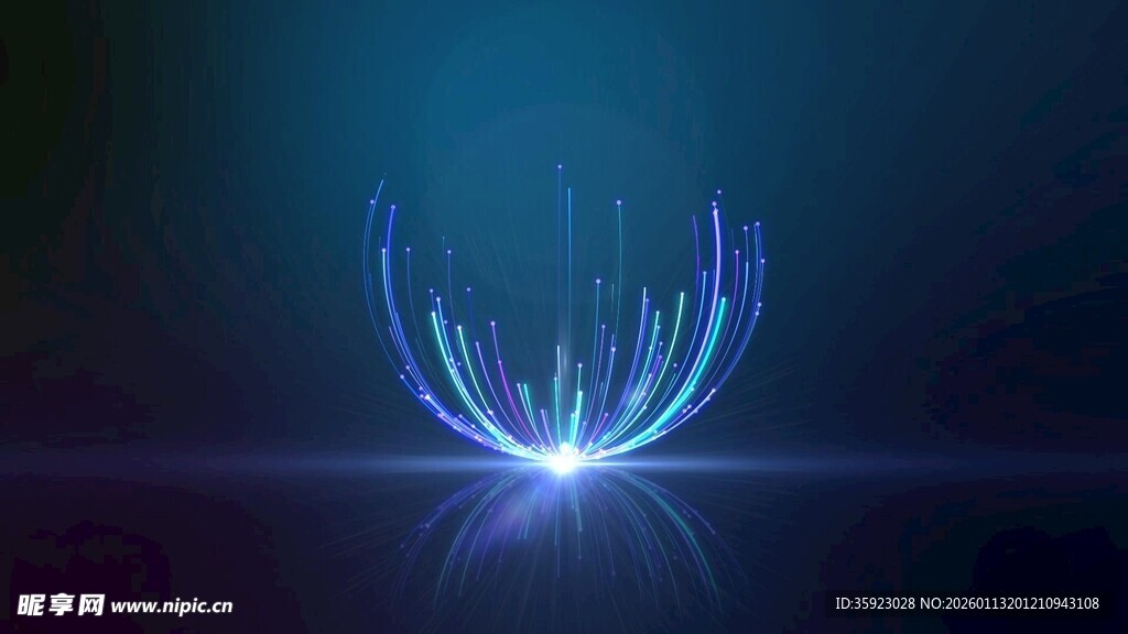 炫彩蓝光科技感发光图案