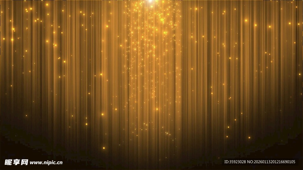 金色闪耀垂坠光幕背景