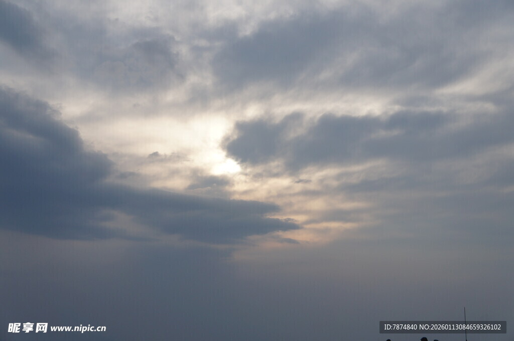 黄昏时分的云层景观
