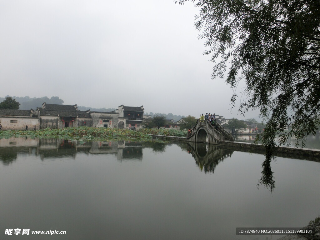 湖畔水乡景致