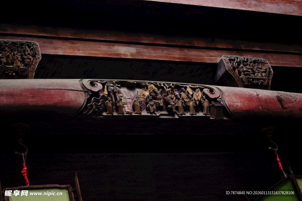 复古木雕装饰细节展示