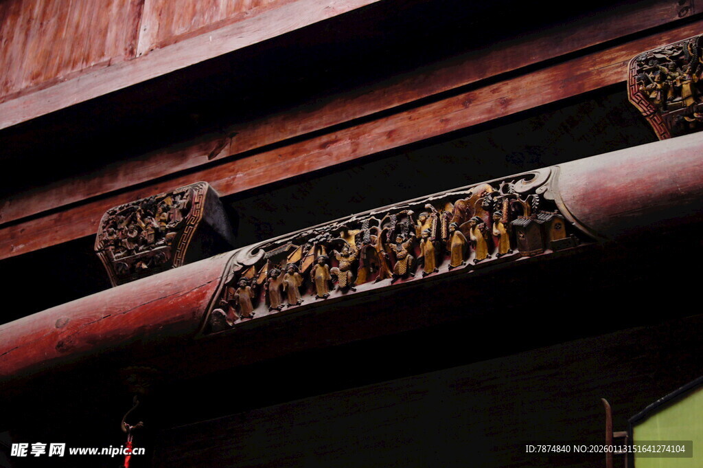 中式古建筑精美木雕构件