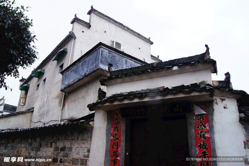 徽派古民居建筑一角