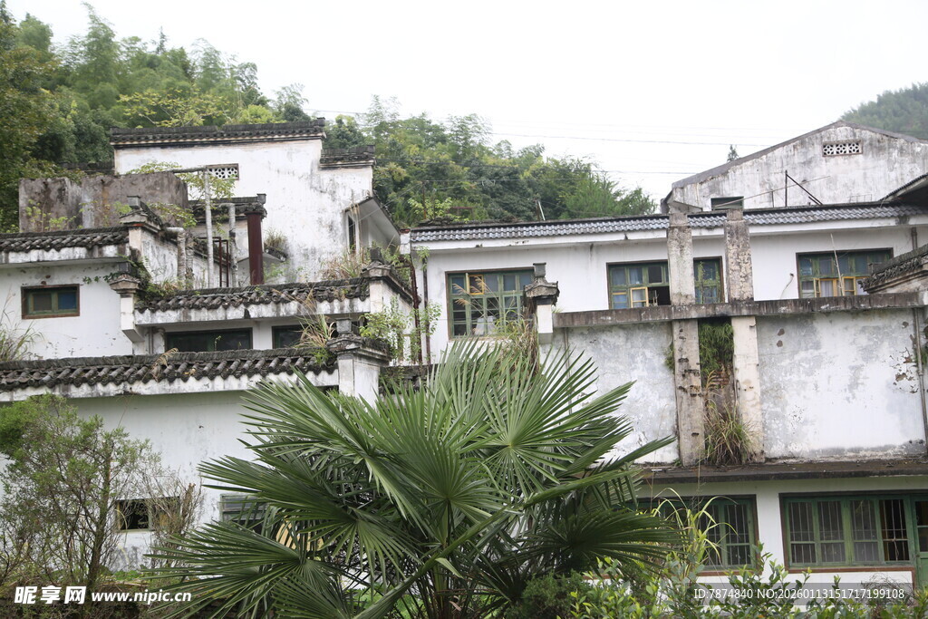 古朴徽派民居建筑群