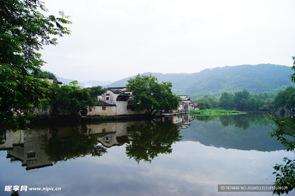 宁静水乡湖畔秀丽风光