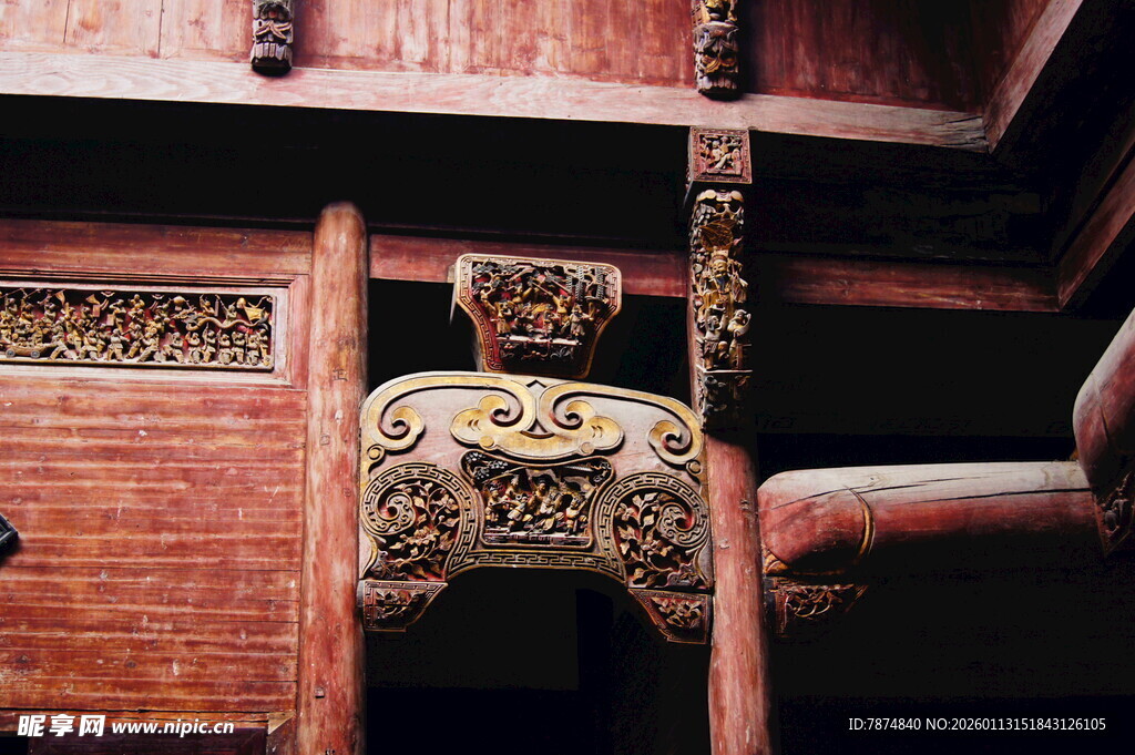 中式古建筑木雕精美构件