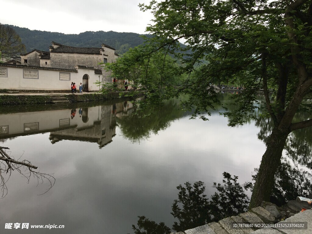 宁静湖畔的自然美景