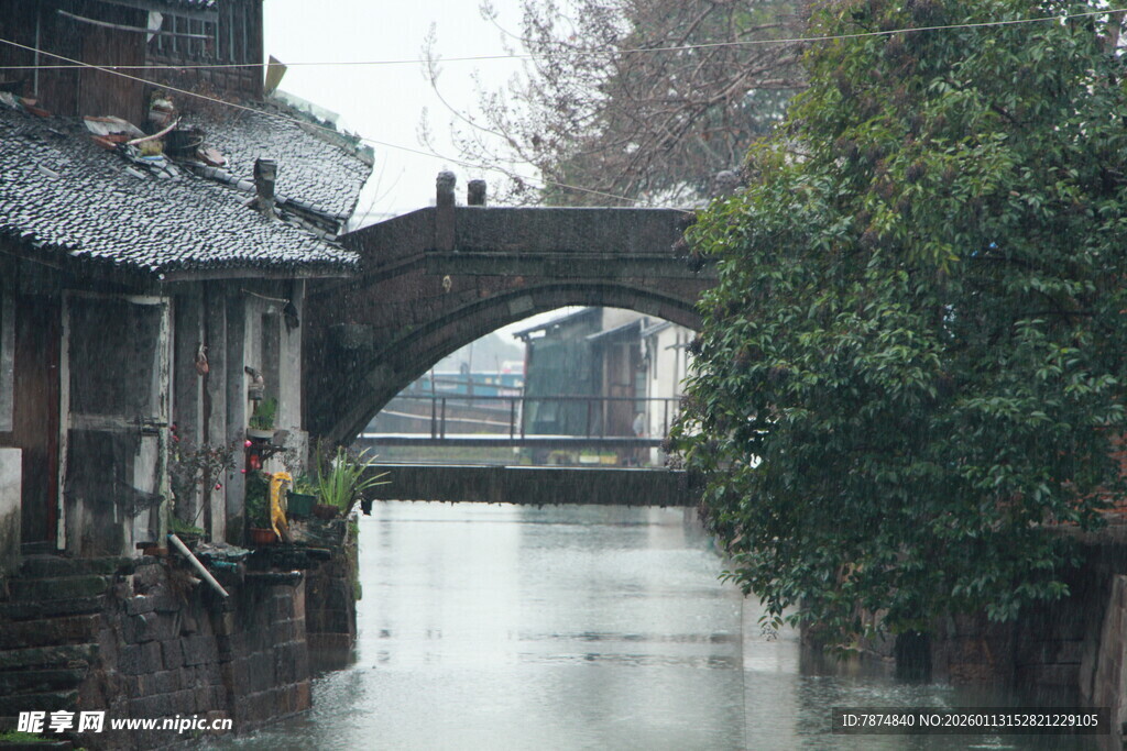 江南水乡石桥古朴景致
