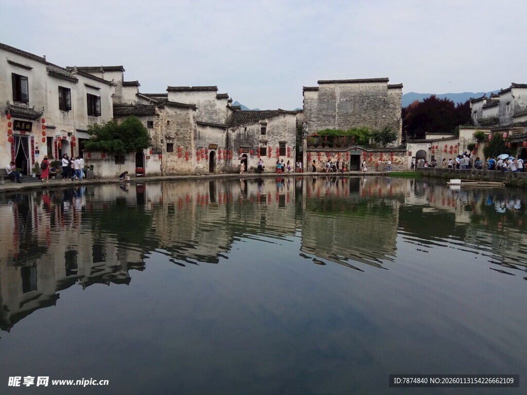 江南水乡古村临水景致