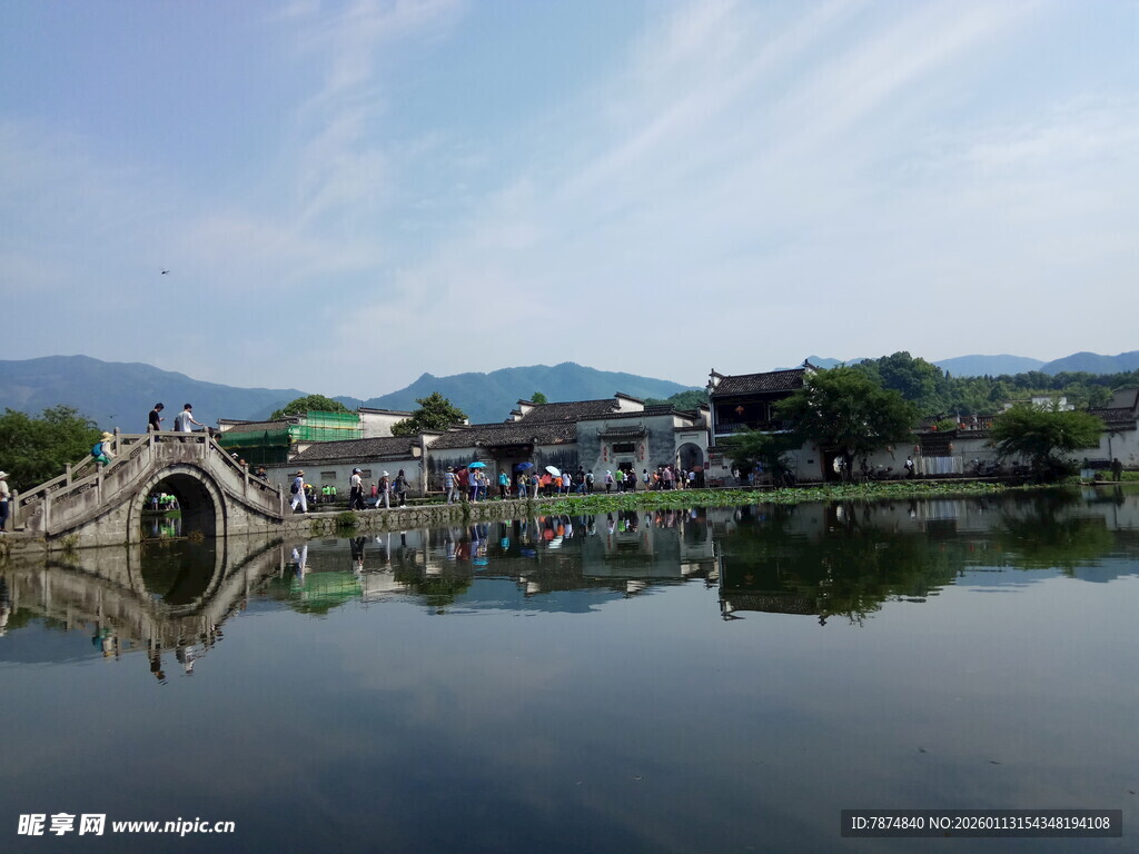 江南水乡石桥风景如画