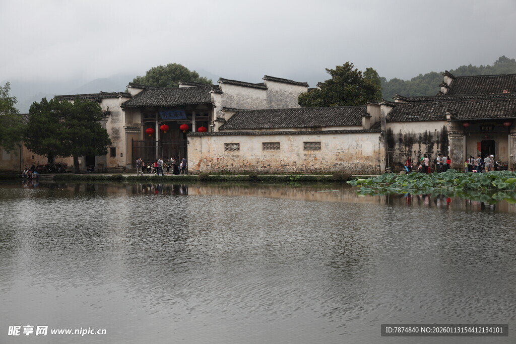江南水乡古建筑临水景致
