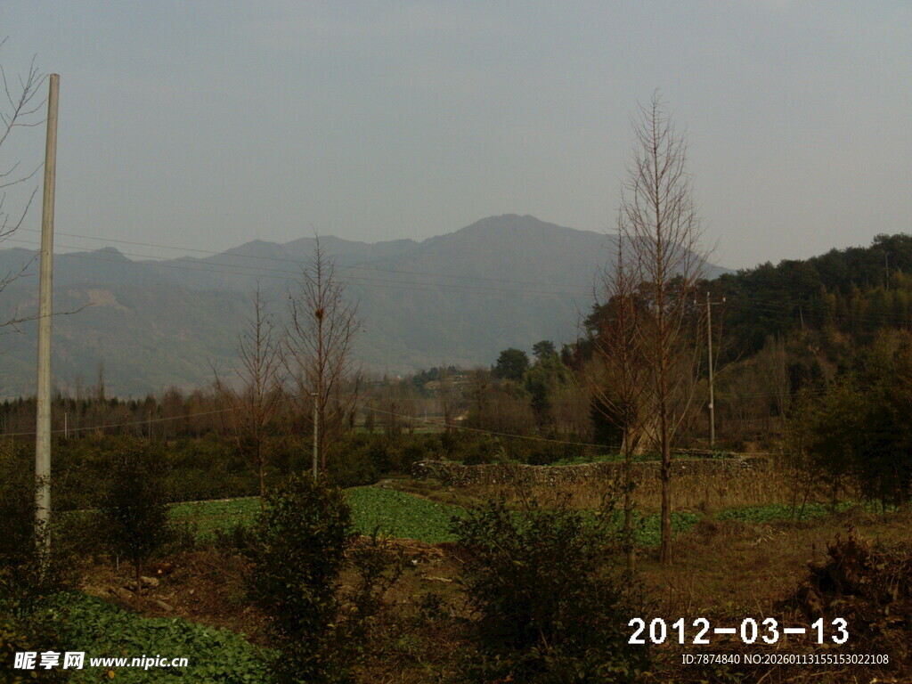 乡村田野远景风光