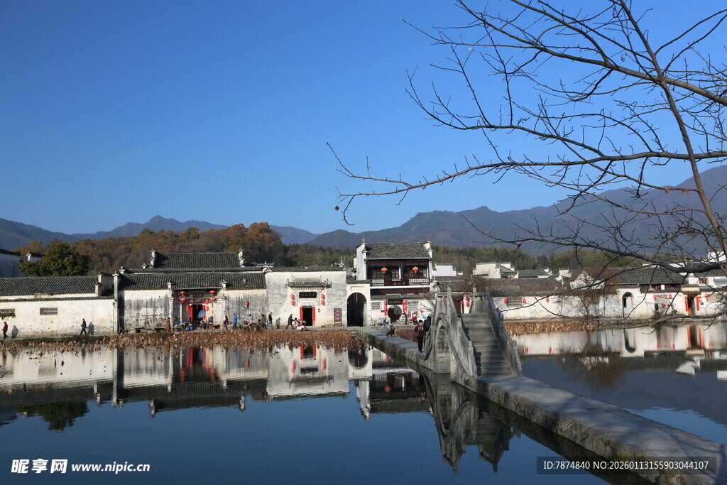 江南水乡宁静村落美景