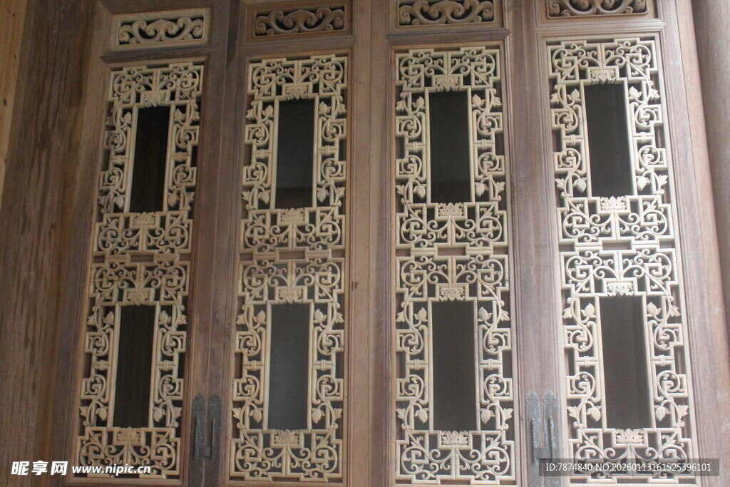 中式雕花金属装饰门板