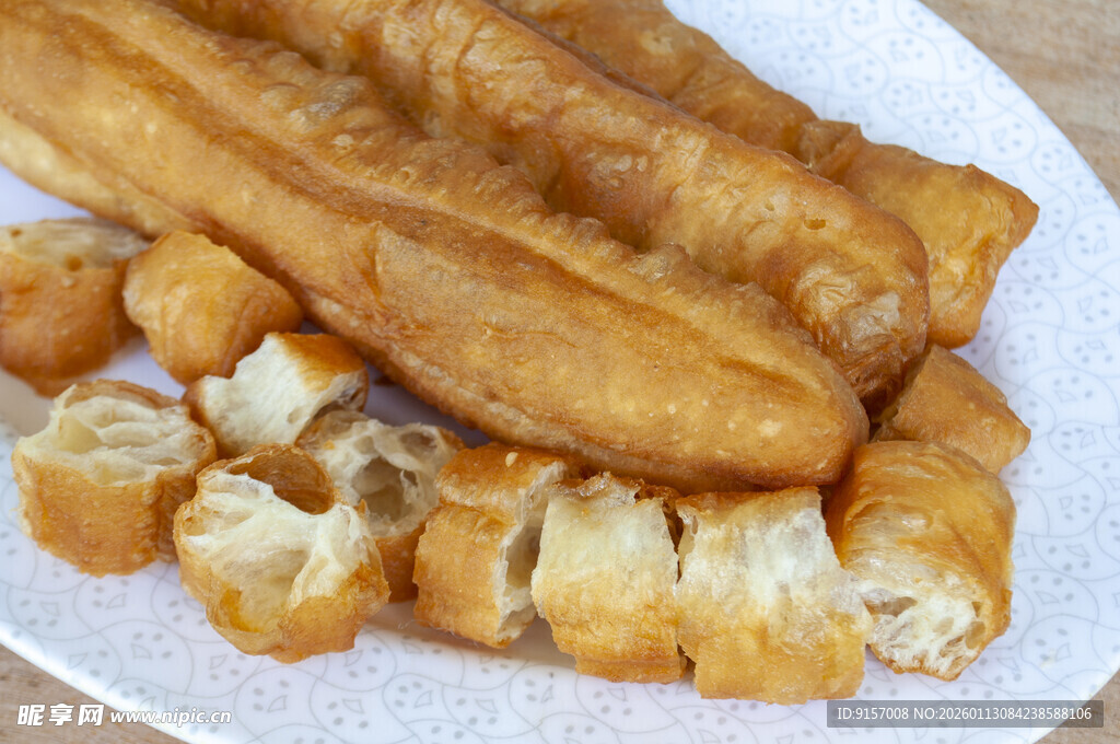 美味传统油条特写