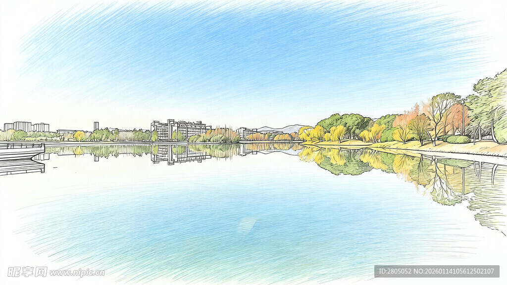 江南学府 水天一色 人文与自然