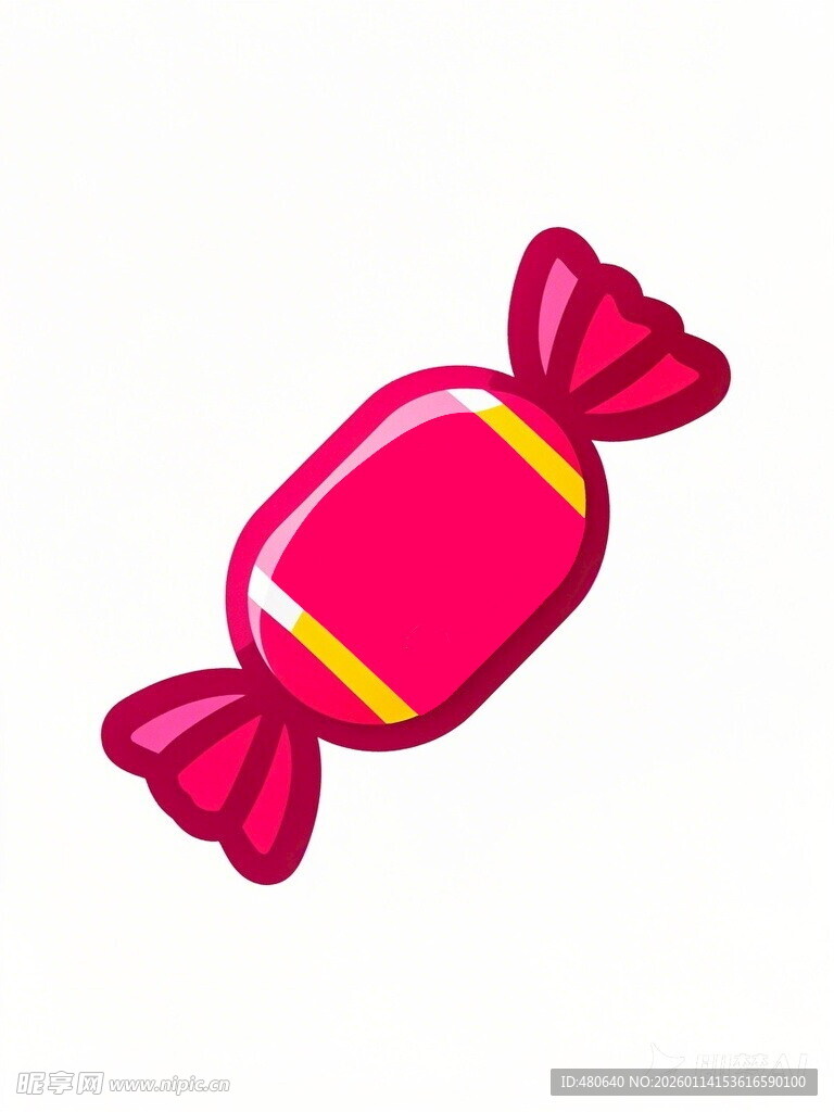 粉色糖果插画