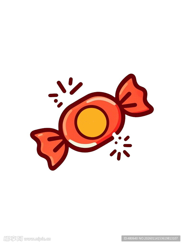 卡通风格糖果插画