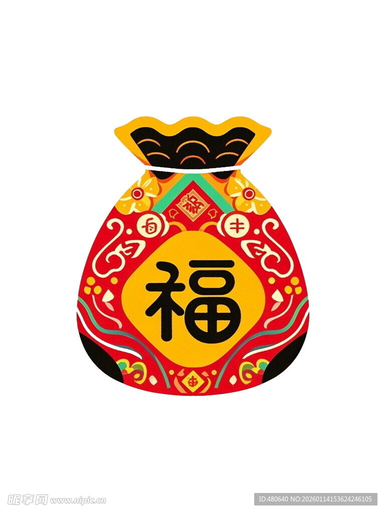 福字装饰袋