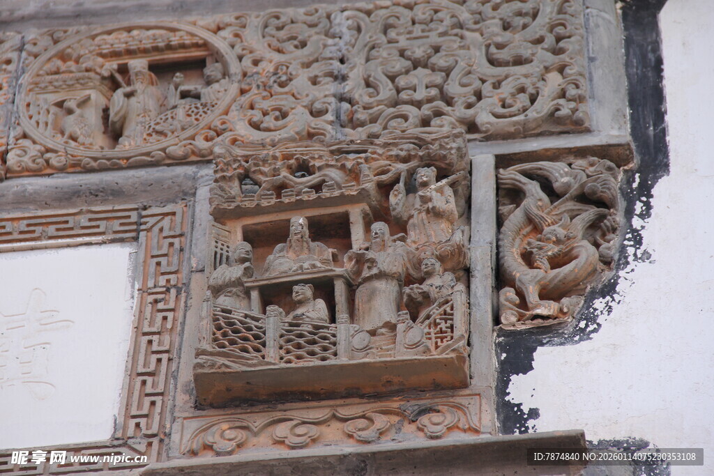 精美古建筑木雕装饰细节