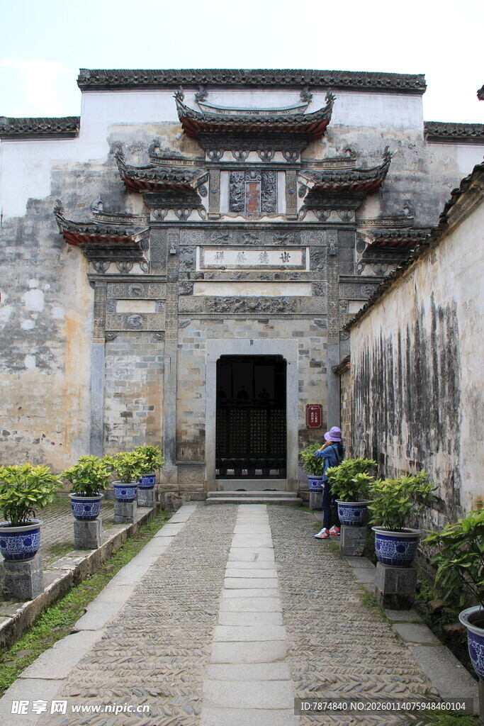 古雅徽派建筑庭院景致