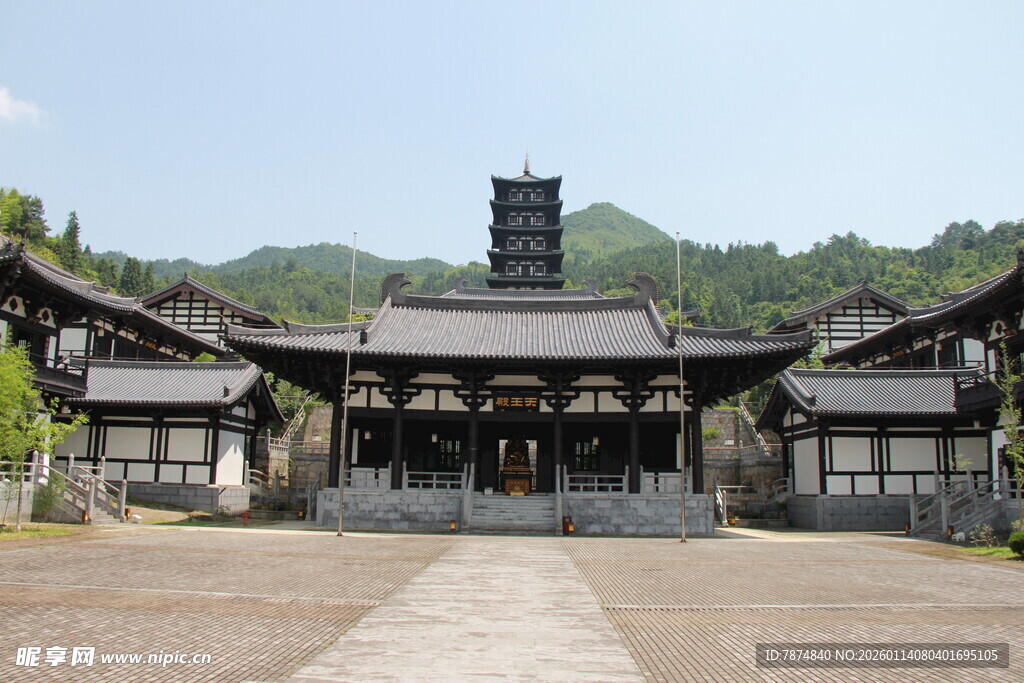 古雅寺庙建筑景观