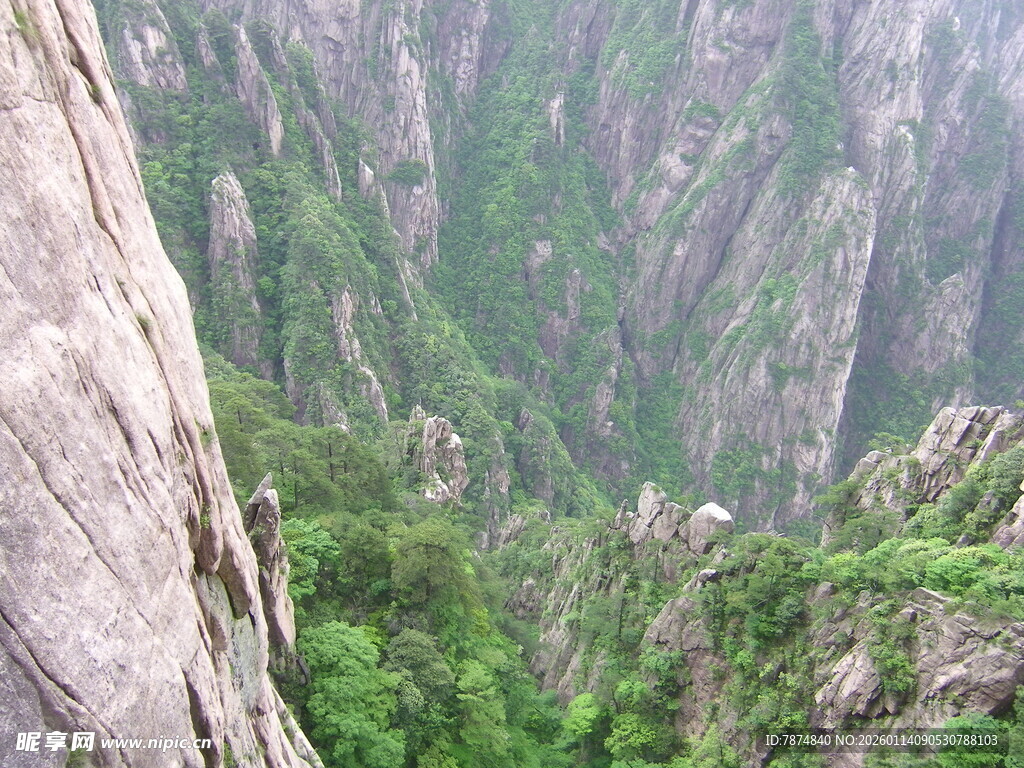 壮丽山景 峡谷绿意盎然
