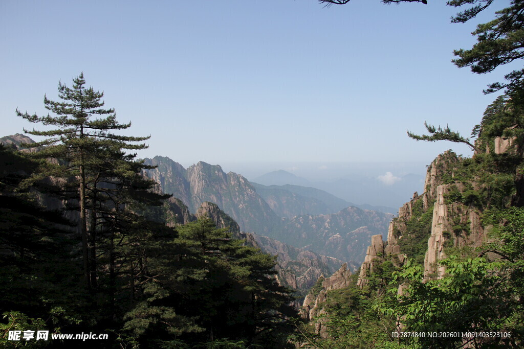 黄山秀丽山林景观