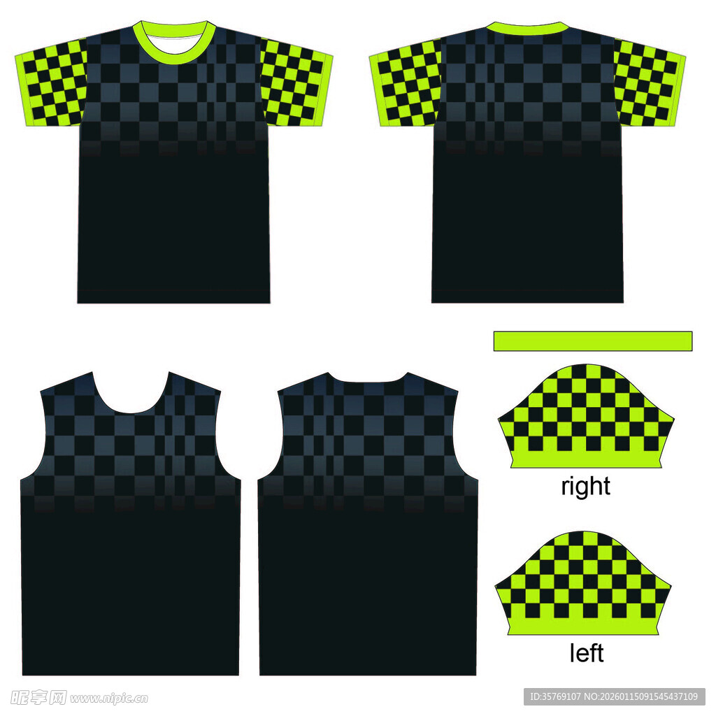 黑色赛车运动服设计模板