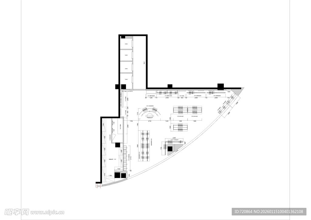 简约室内平面图设计示例