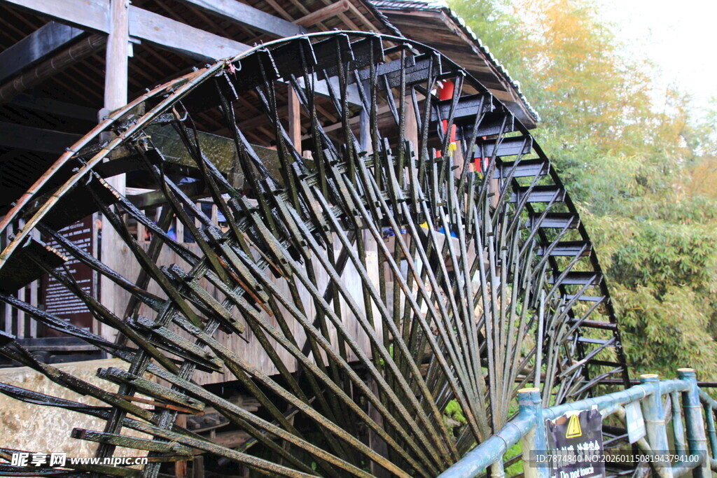 古老水车 传统水利景观