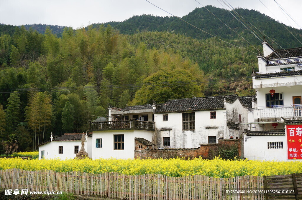 徽派村落田园风光美景