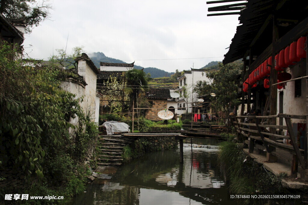 江南水乡古村风景