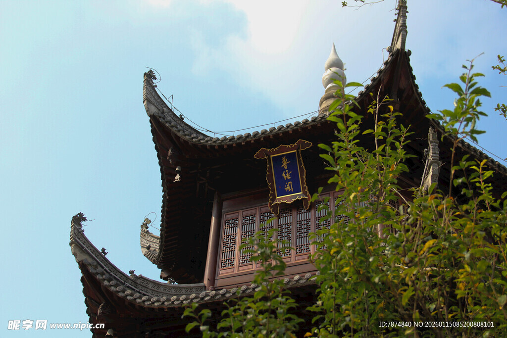 古色古香中式楼阁一角