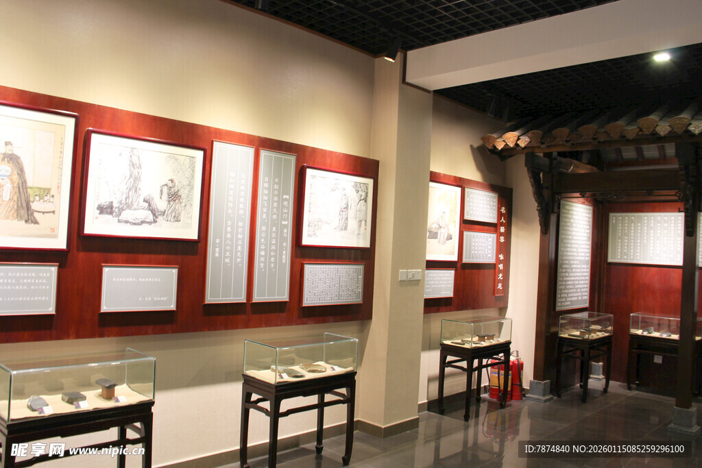 中式展厅 艺术展品陈列