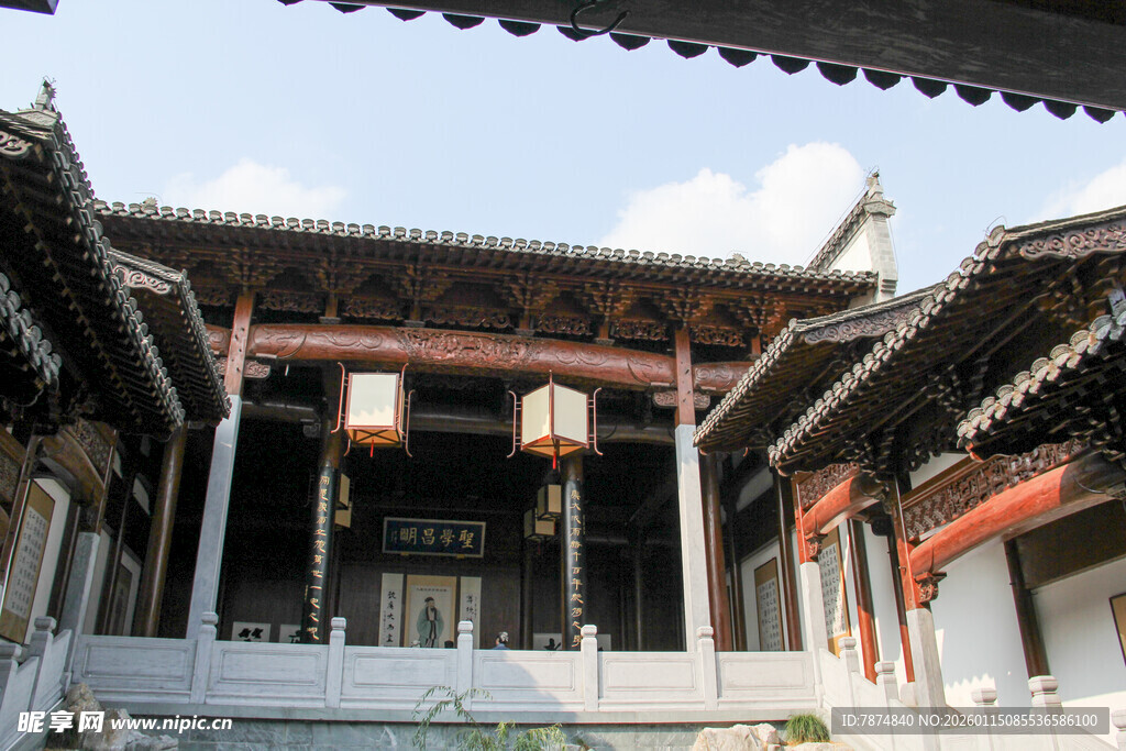 中式古建筑庭院景观