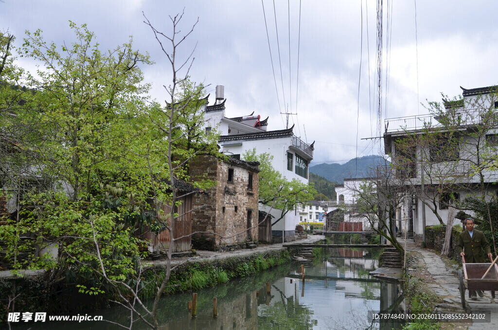 江南水乡古朴村落景致