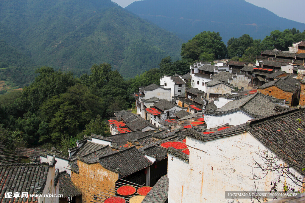 徽派古村落屋顶风光