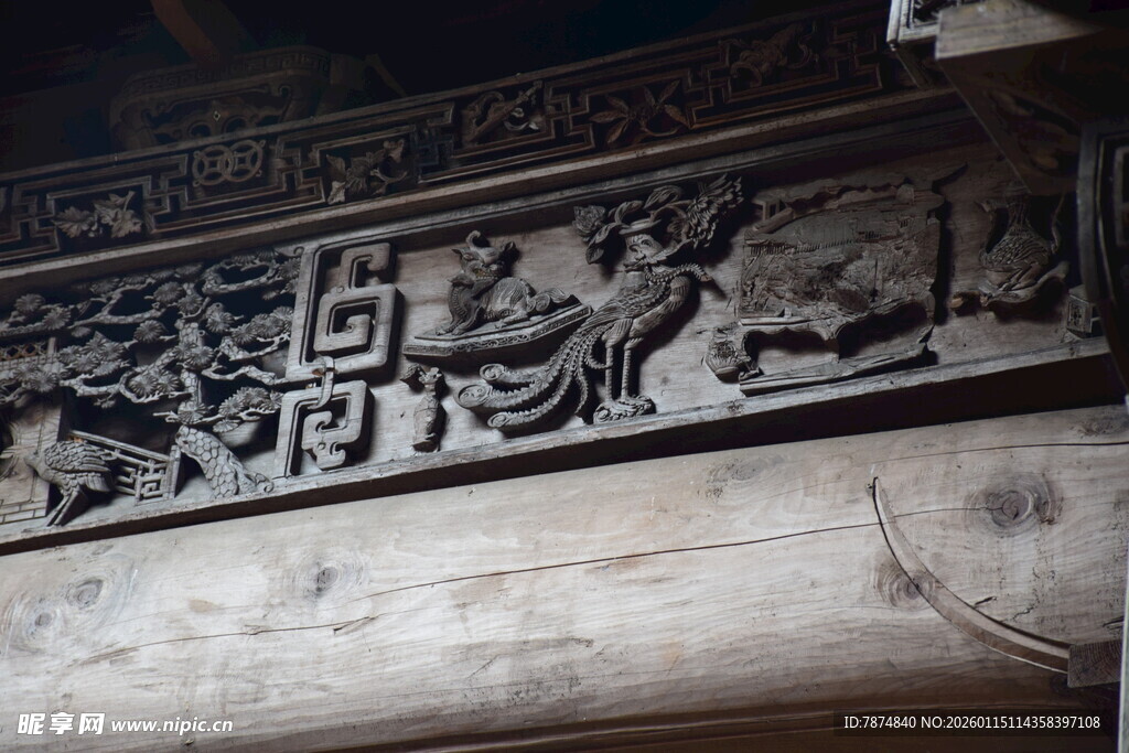 古代精美石雕纹饰细节