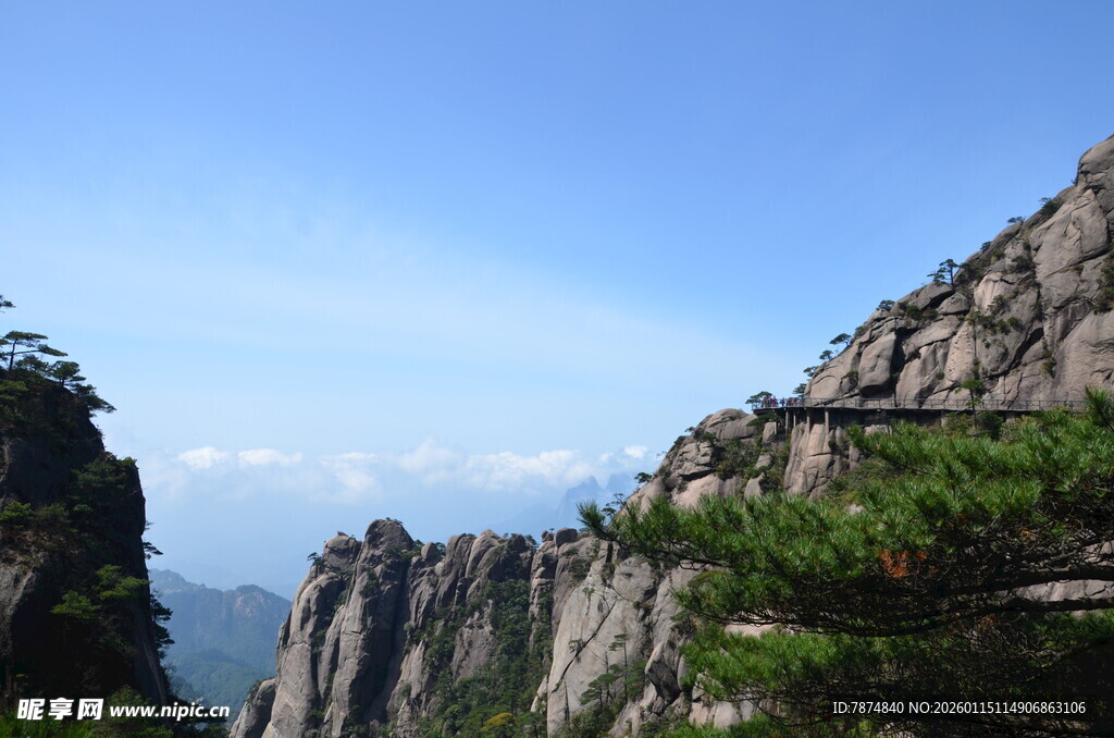 壮丽黄山奇峰景观