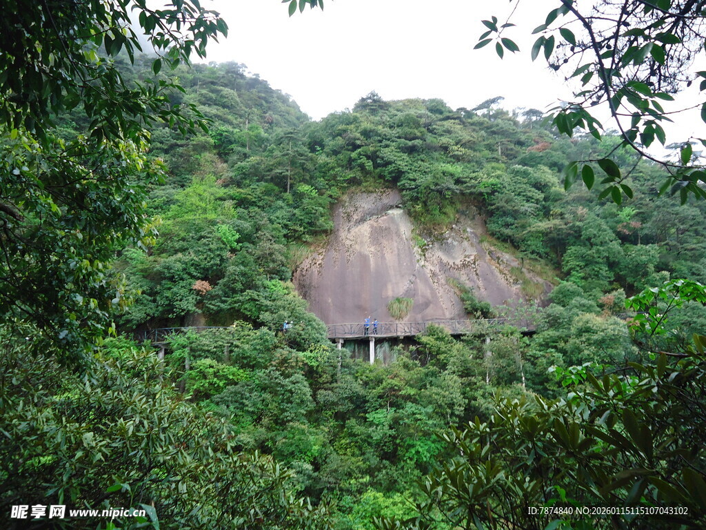 山林间的隐秘岩石景观