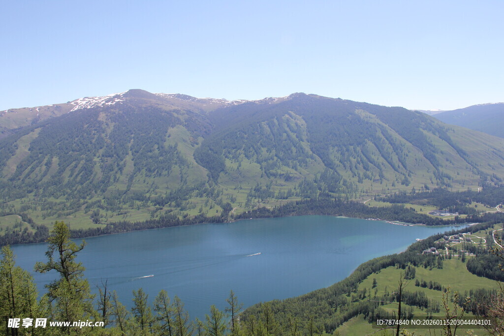 美丽湖山自然风光景色