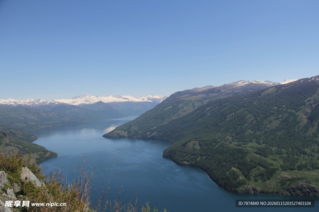 壮丽山水湖景自然风光