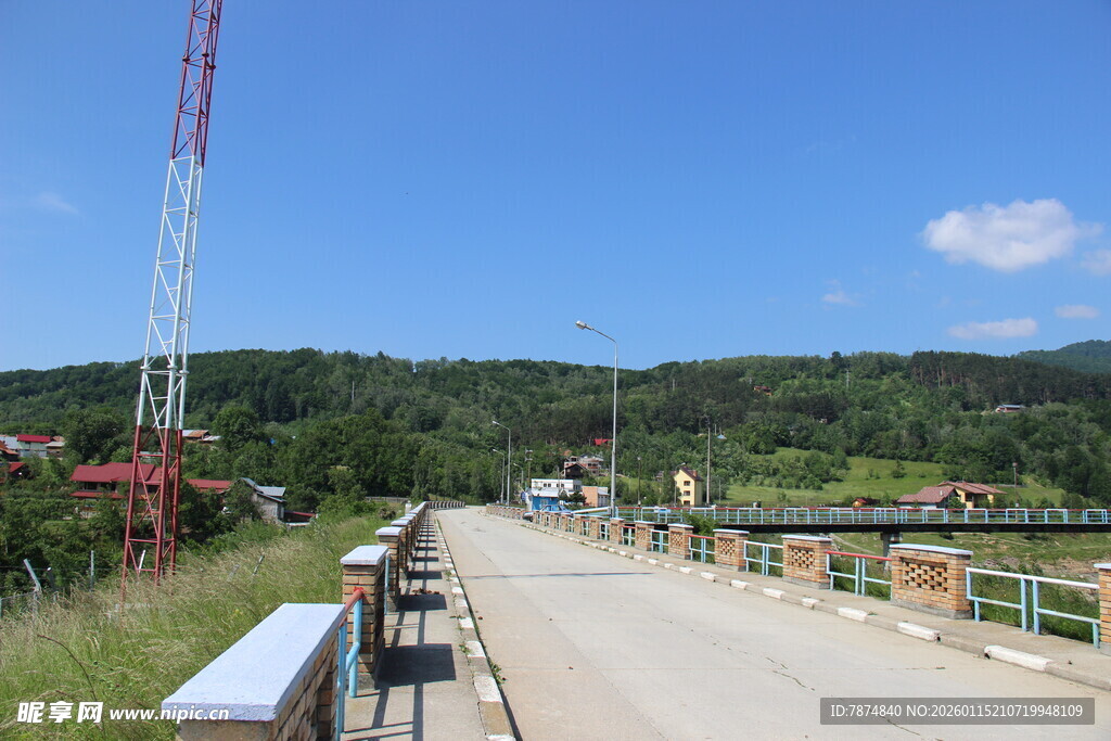 乡村施工道路场景
