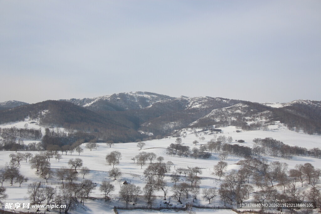 冬日雪山景观