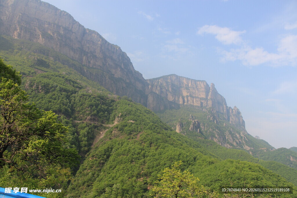壮丽山峦与繁茂植被景观