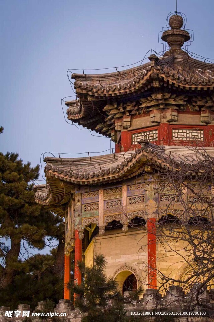 古色古香中式建筑一角