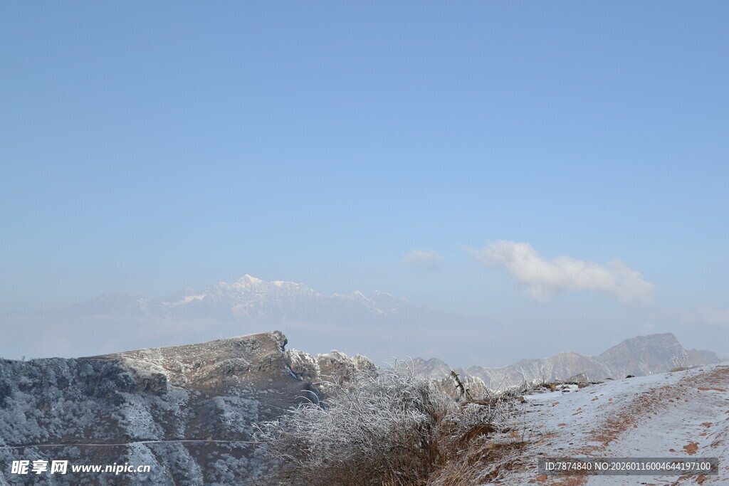 冬日旷野雪景