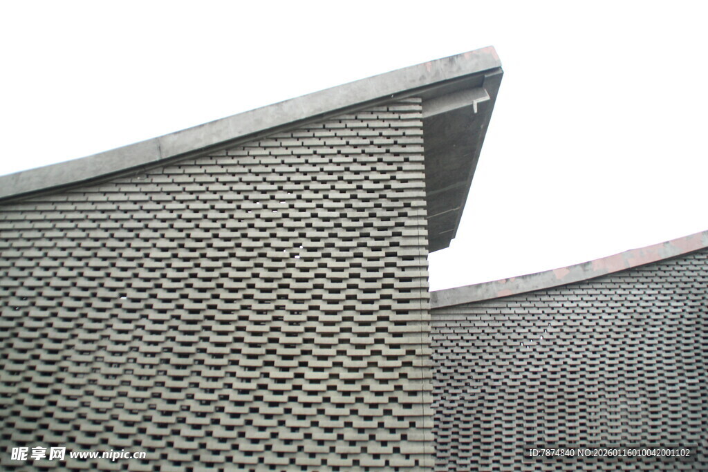 独特纹理金属建筑屋顶